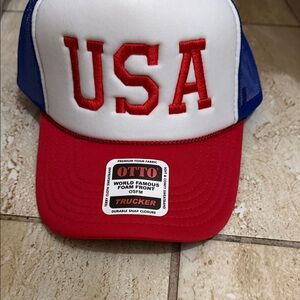 OTTO USA Trucker Hat in Red, White, and Blue
